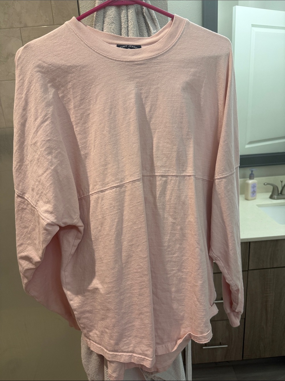 Relaxed Light Pink Crewneck Sweatshirt